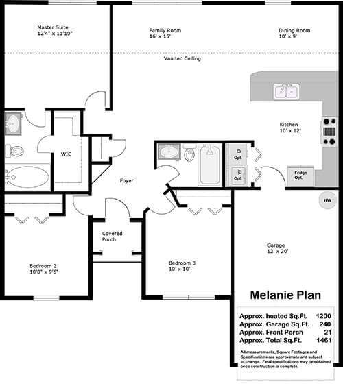 The Melanie Floor Plan